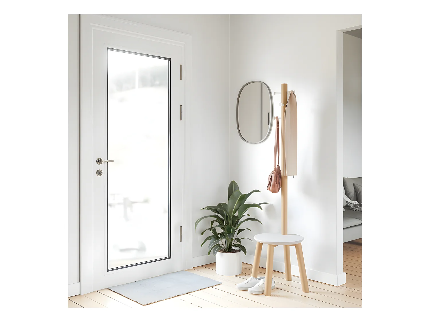 Porte manteaux tabouret Pillard Naturel  Umbra