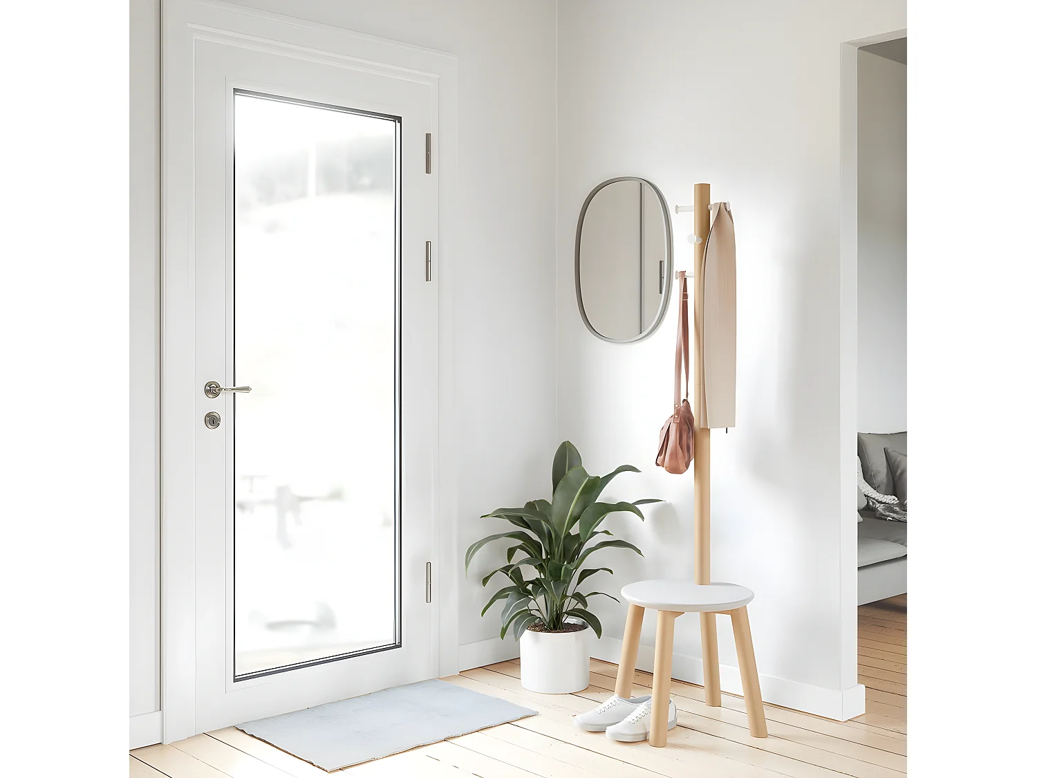 Porte manteaux tabouret Pillard Naturel  Umbra