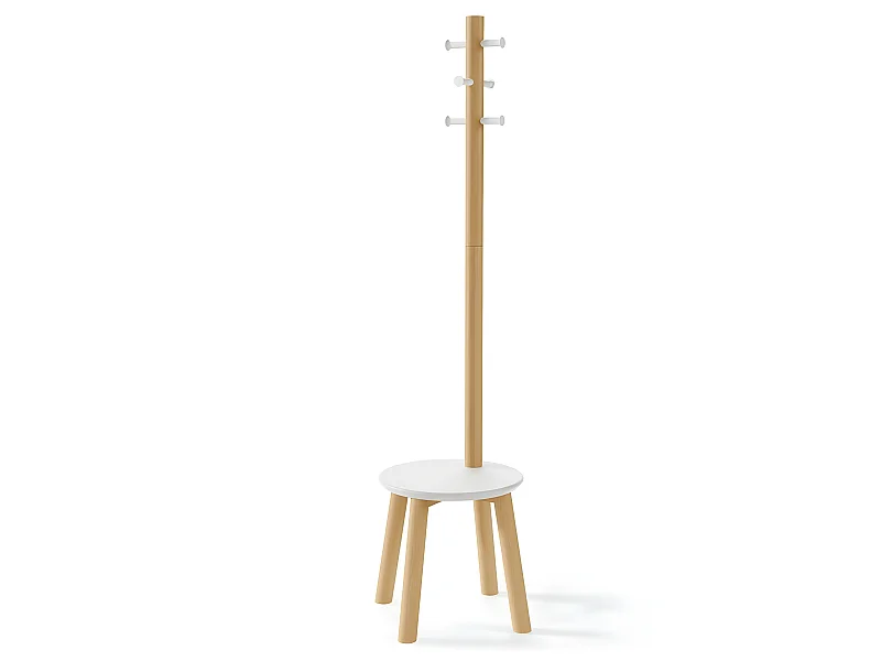 Porte manteaux tabouret Pillard Naturel  Umbra