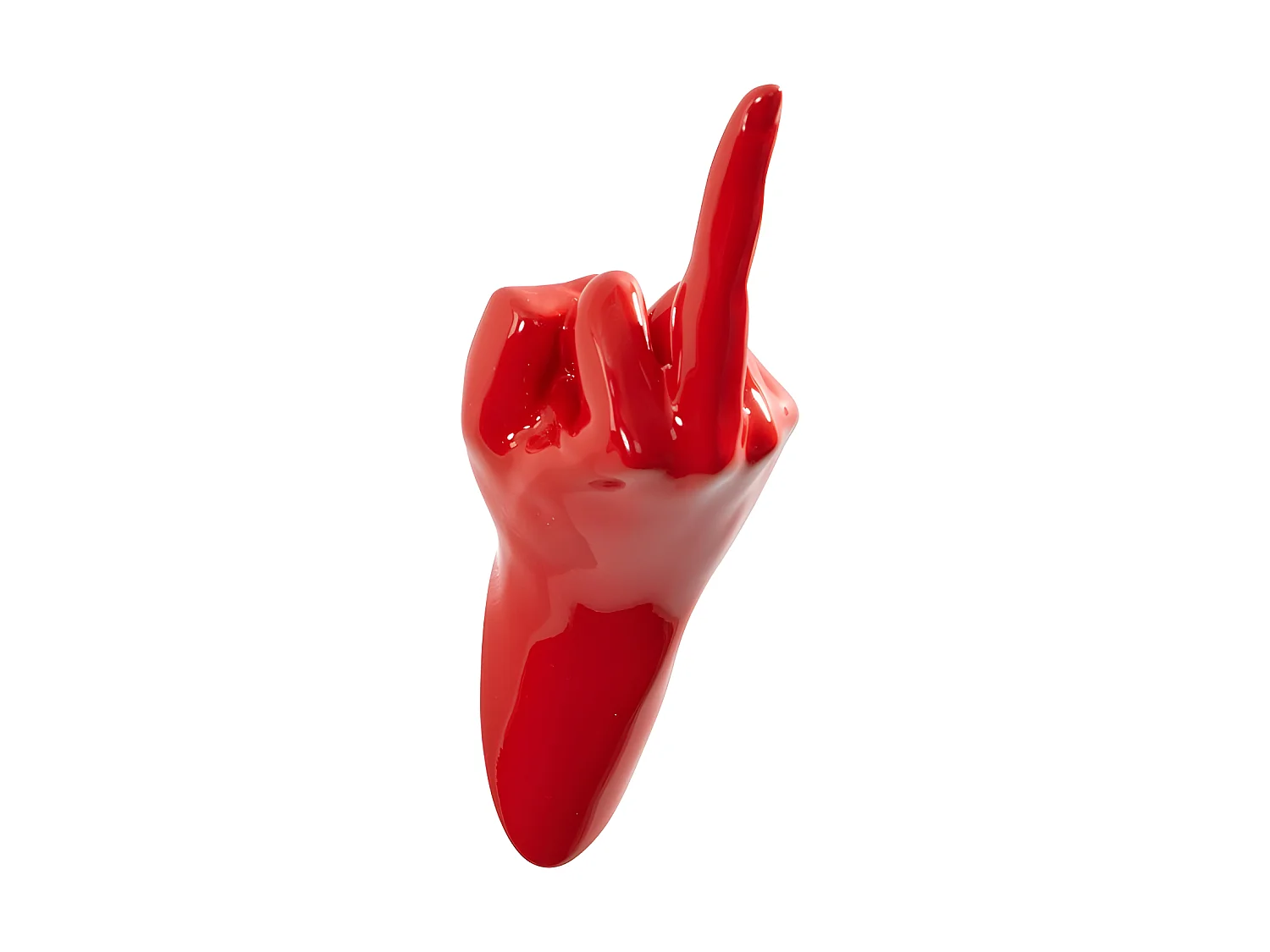 Porte manteaux main F**K Rouge  Thelermont Hupton