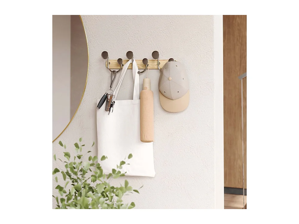 Patère en bois de frêne 9 crochets Melody