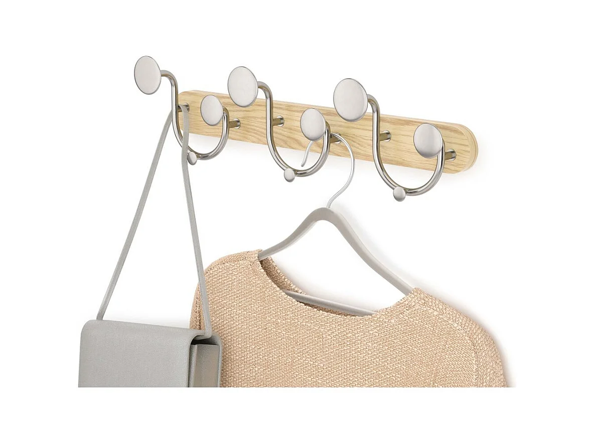 Patère en bois de frêne 9 crochets Melody