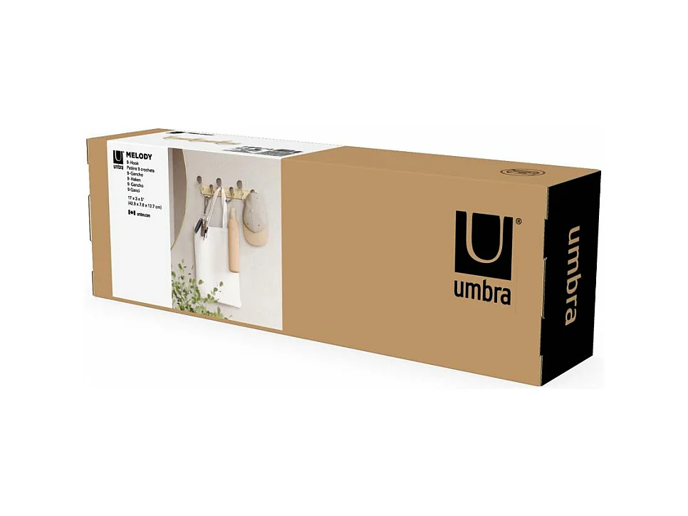 Patère en bois de frêne 9 crochets Melody