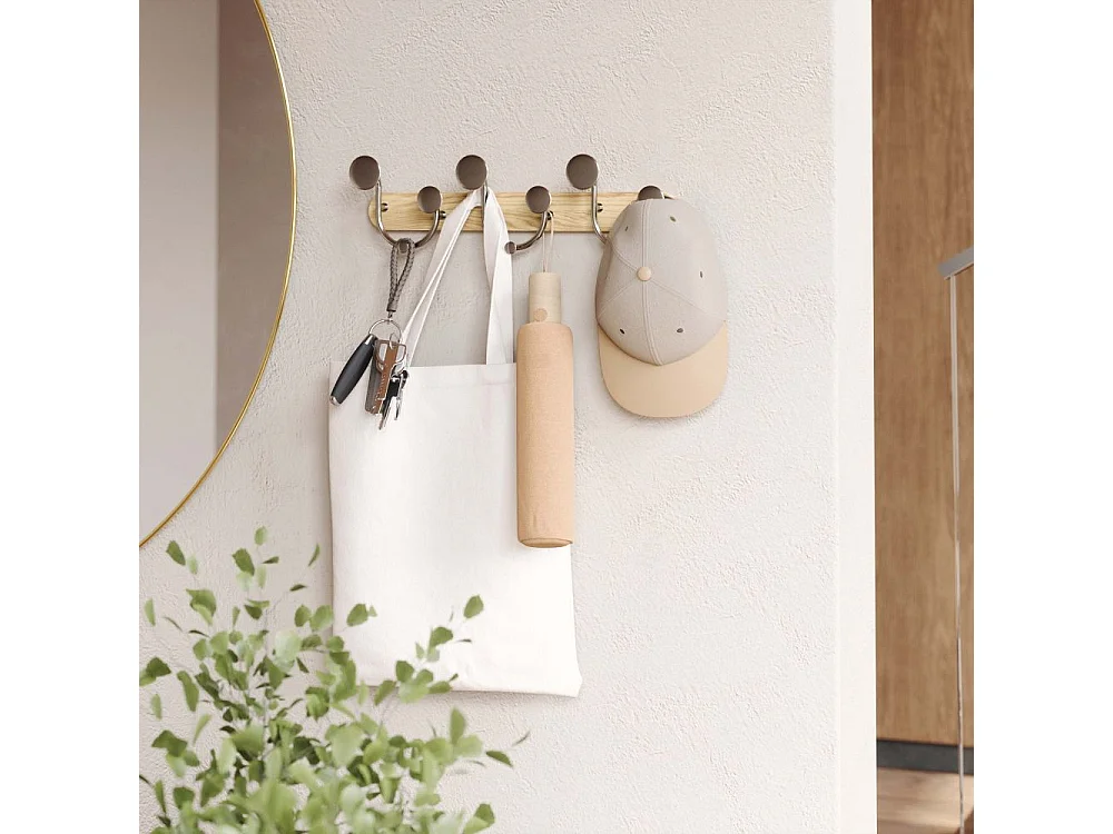Patère en bois de frêne 9 crochets Melody