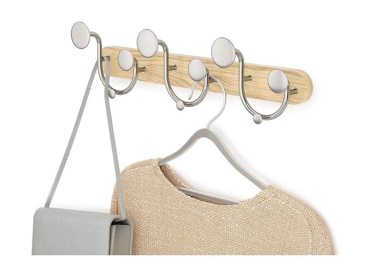 Patère en bois de frêne 9 crochets Melody