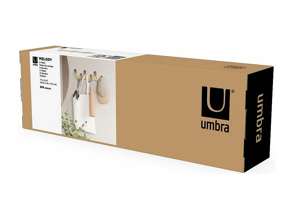 Patère en bois de frêne 9 crochets Melody