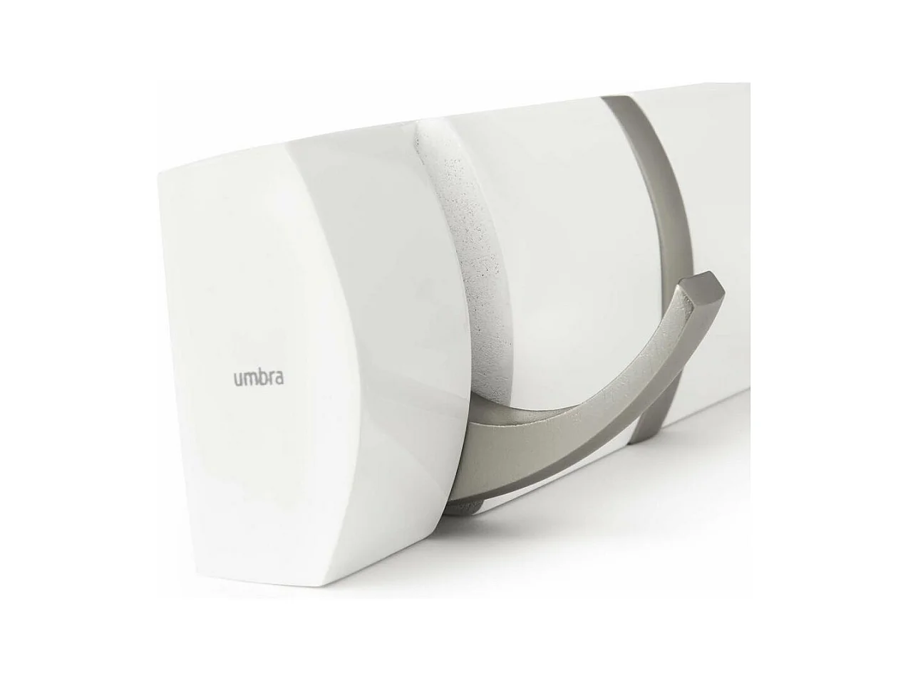 Perchero con 3 ganchos Flip Blanco 33x7x4cm