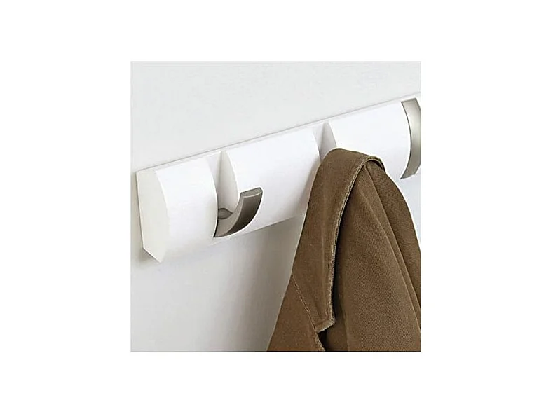 Perchero con 3 ganchos Flip Blanco 33x7x4cm