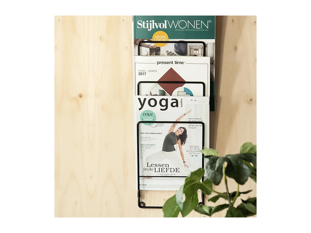 Revistero de pared con 4 compartimentos Mag