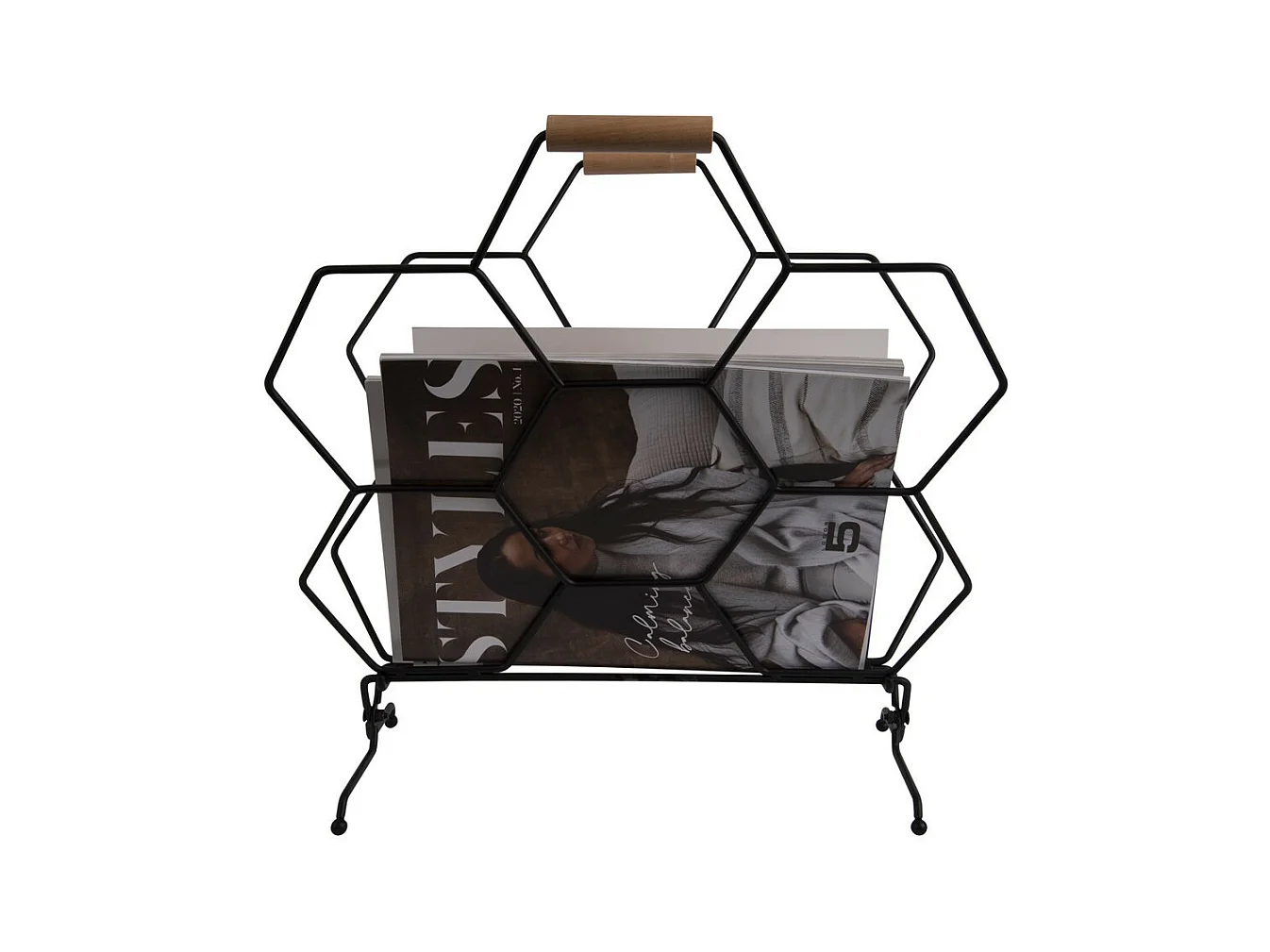 Magazinehouder Honeycomb - Zwart