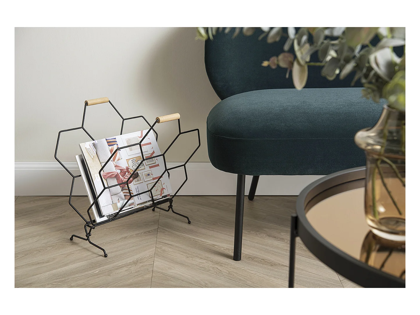 Magazinehouder Honeycomb - Zwart