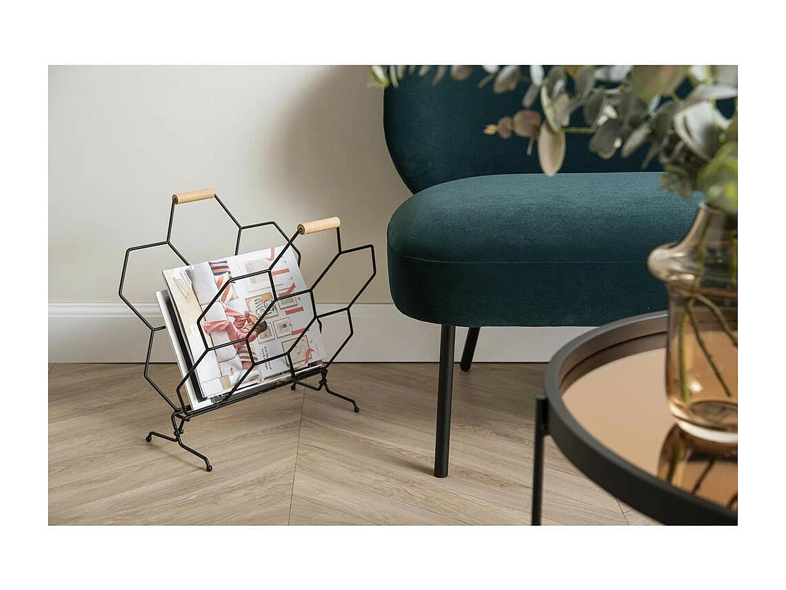 Zeitschriftenhalter Honeycomb - Schwarz
