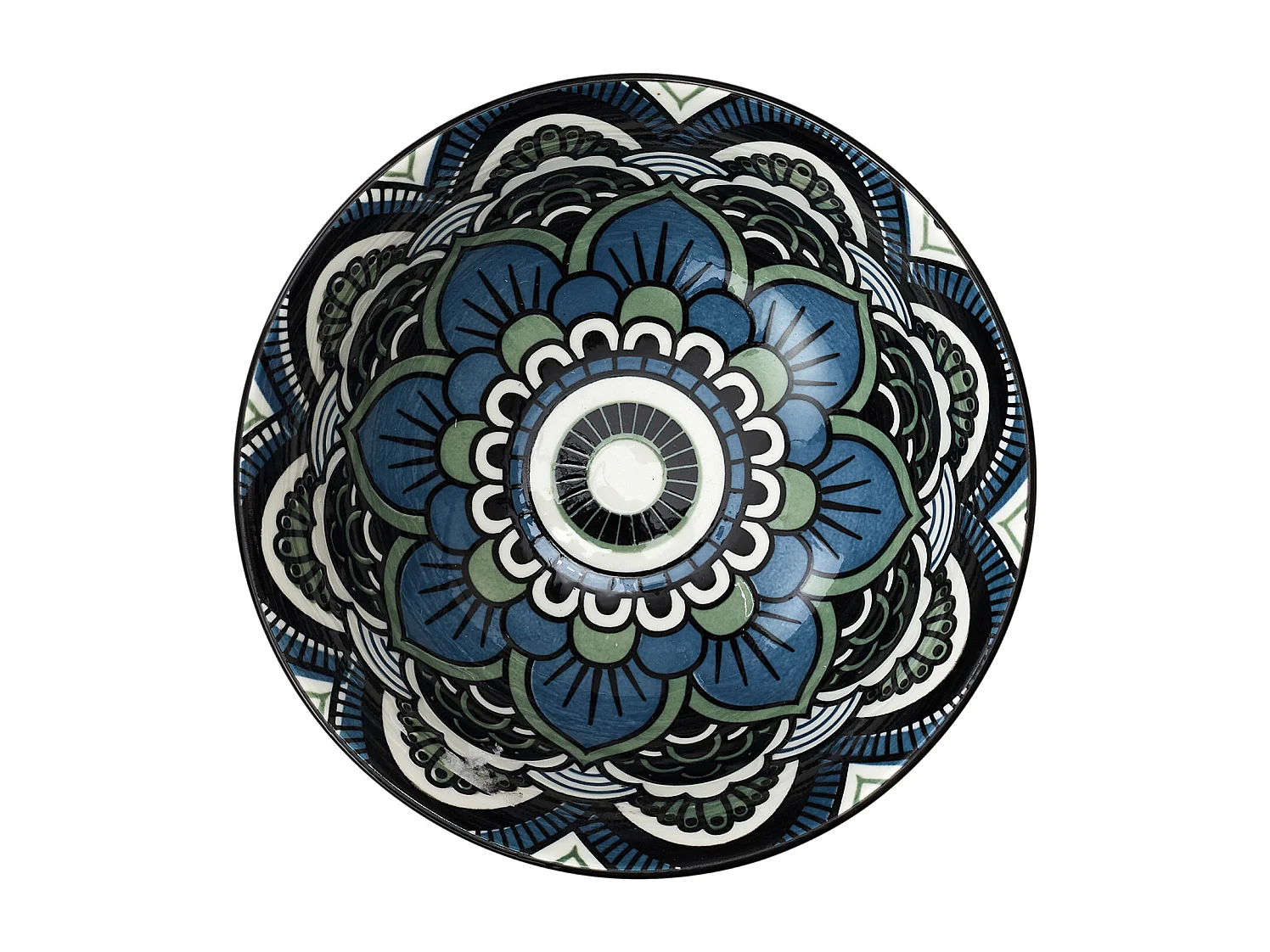 Coupelle Mandala Bleu D15cm8 Bleu