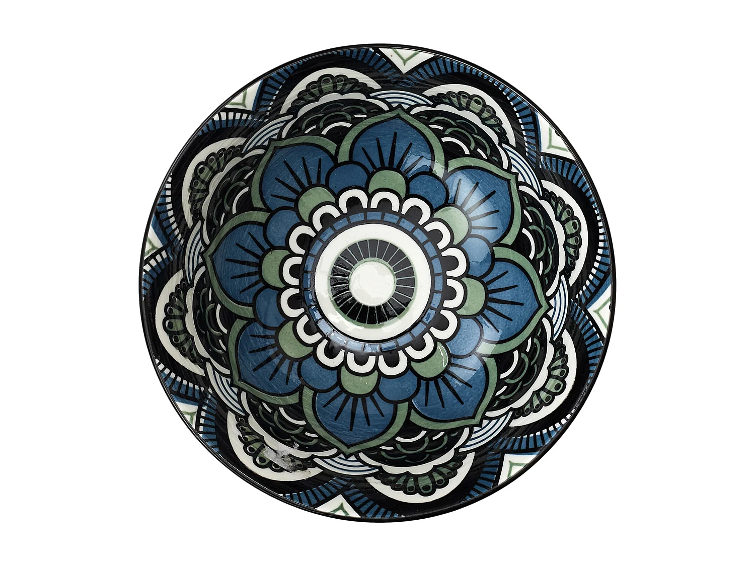 Coupelle Mandala Bleu D15cm8 Bleu