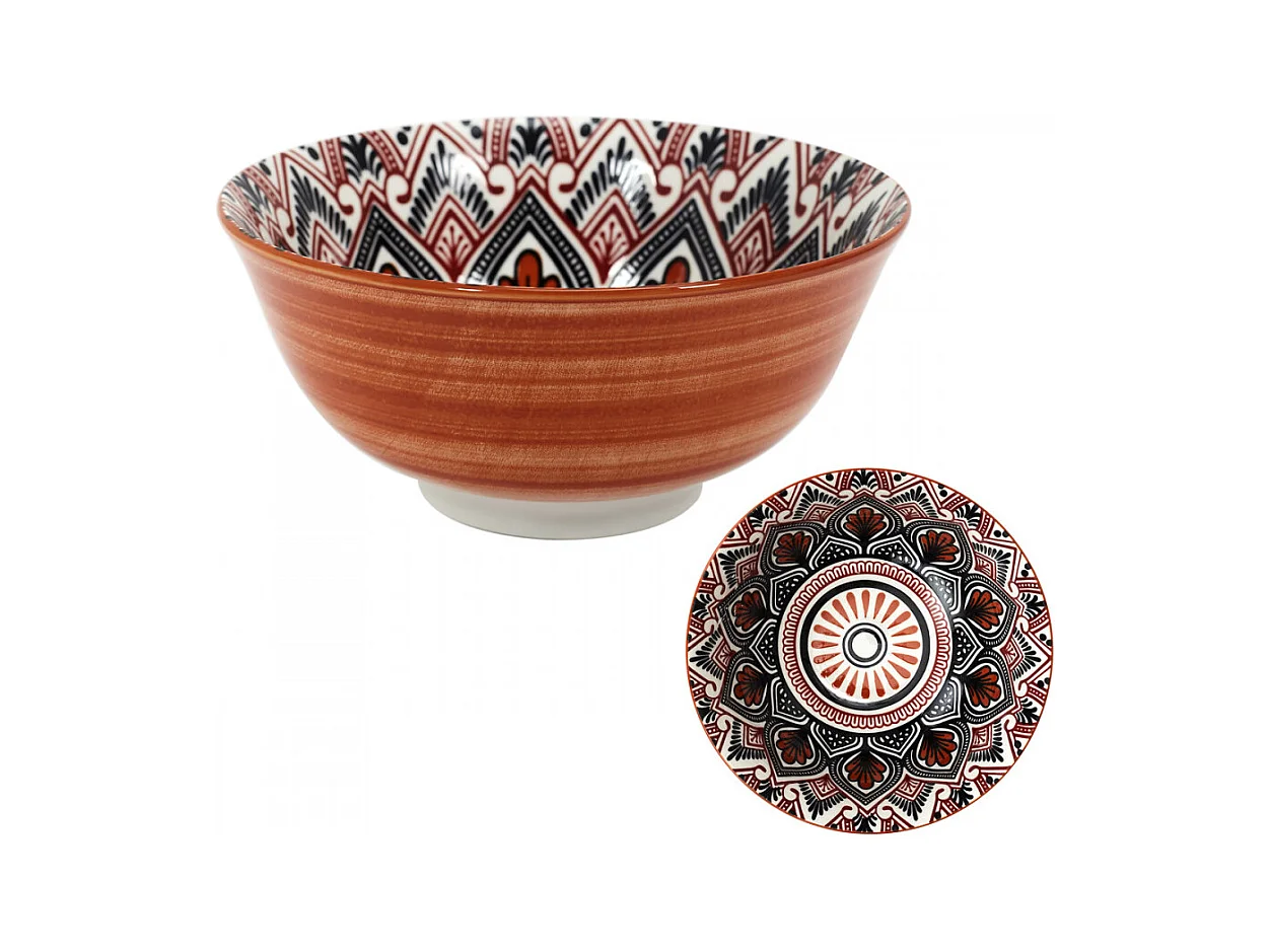 Coupelle Mandala Orange D15cm8 Orange