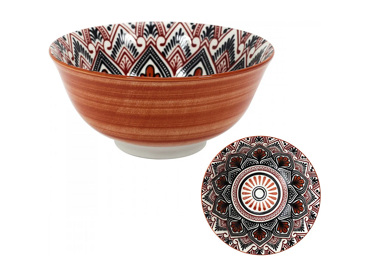 Coupelle Mandala Orange D15cm8 Orange