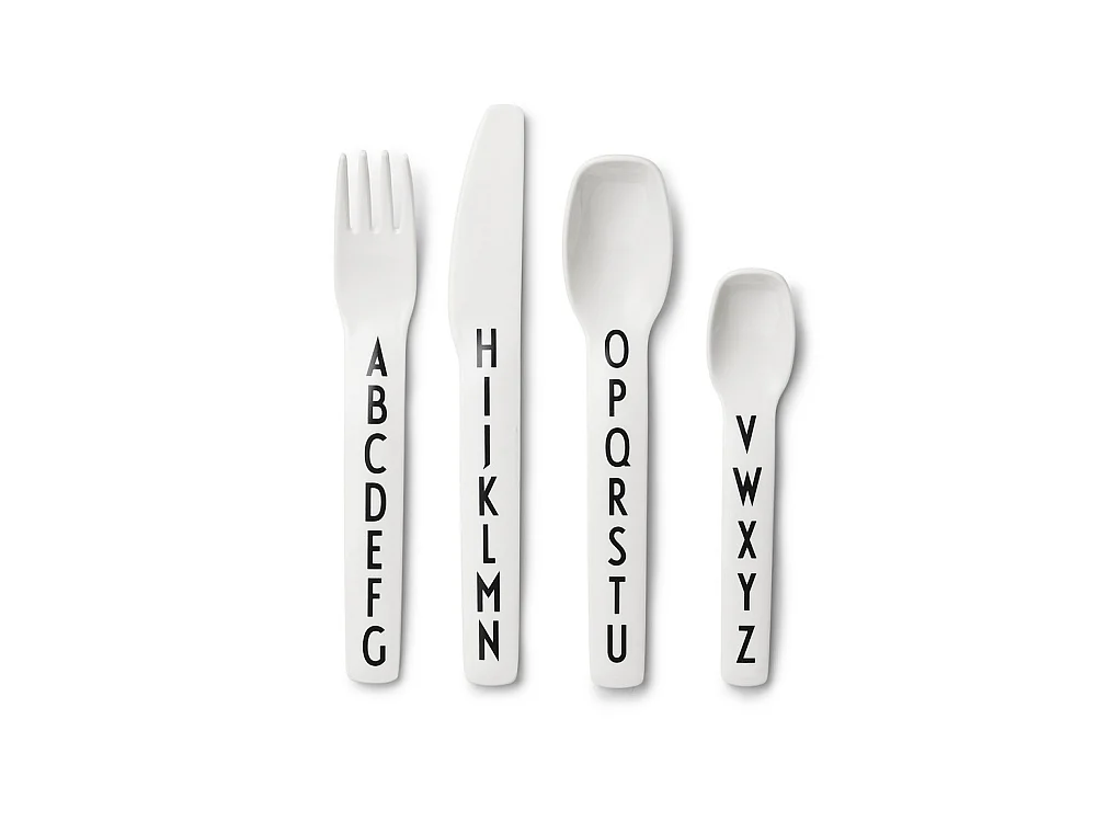 Couverts enfants Alphabet Blanc  Design Letters