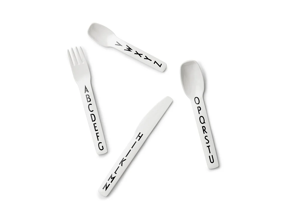 Couverts enfants Alphabet Blanc  Design Letters