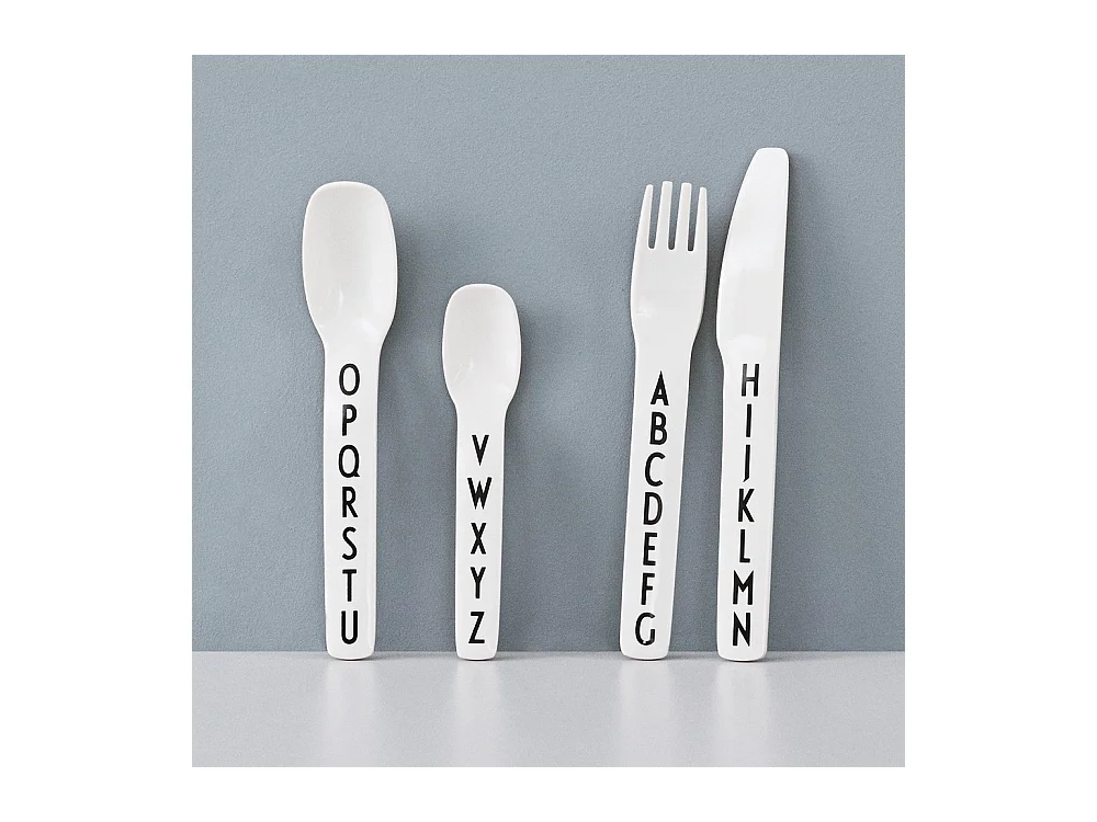 Couverts enfants Alphabet Blanc  Design Letters