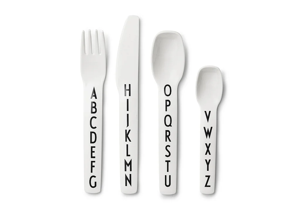 Couverts enfants Alphabet Blanc  Design Letters