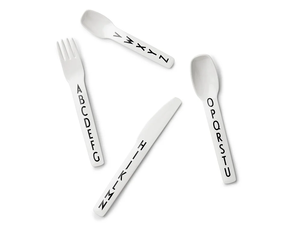 Couverts enfants Alphabet Blanc  Design Letters