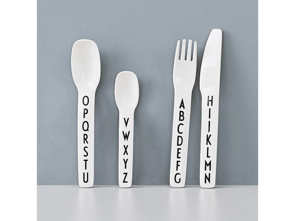 Couverts enfants Alphabet Blanc  Design Letters