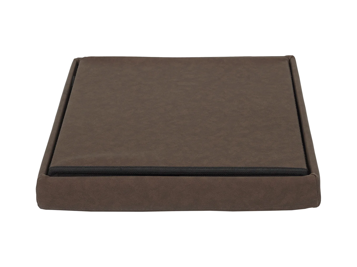 Coffre Pouf Pliable Pu Marron Marron