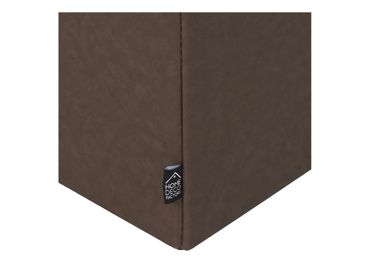 Coffre Pouf Pliable Pu Marron Marron