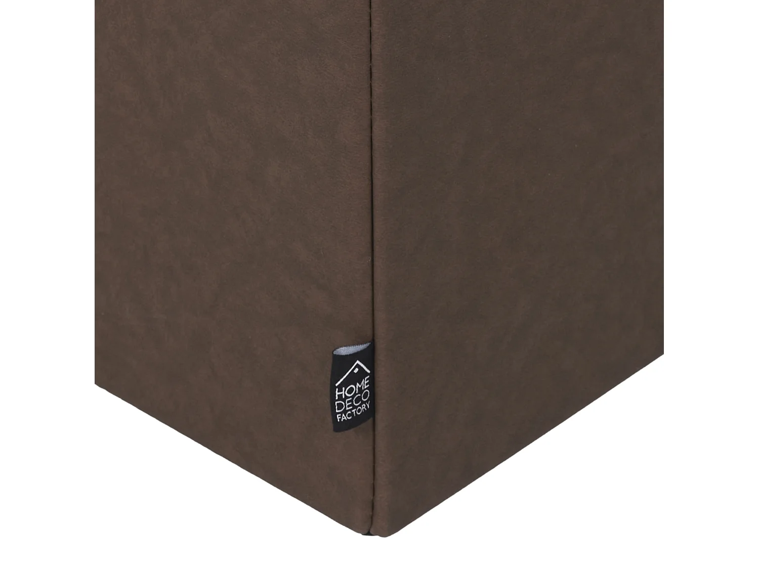 Coffre Pouf Pliable Pu Marron Marron