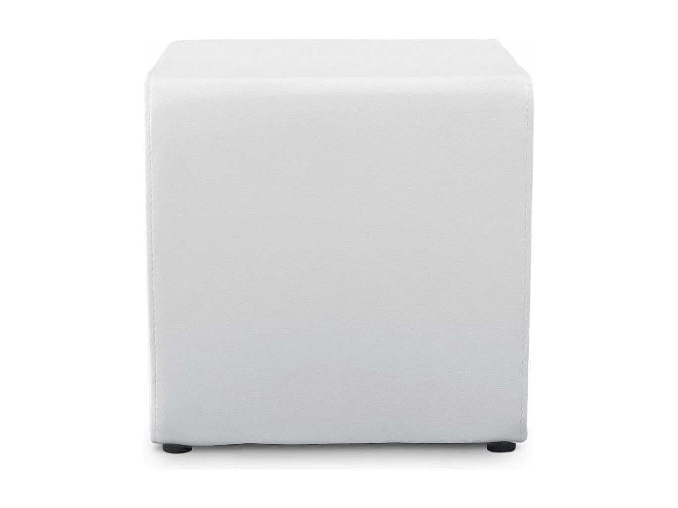 Pouf Carré Design "Cube" 41cm Blanc
