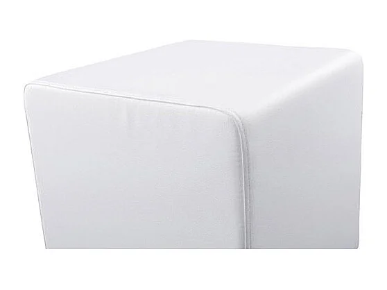 Pouf Carré Design "Cube" 41cm Blanc
