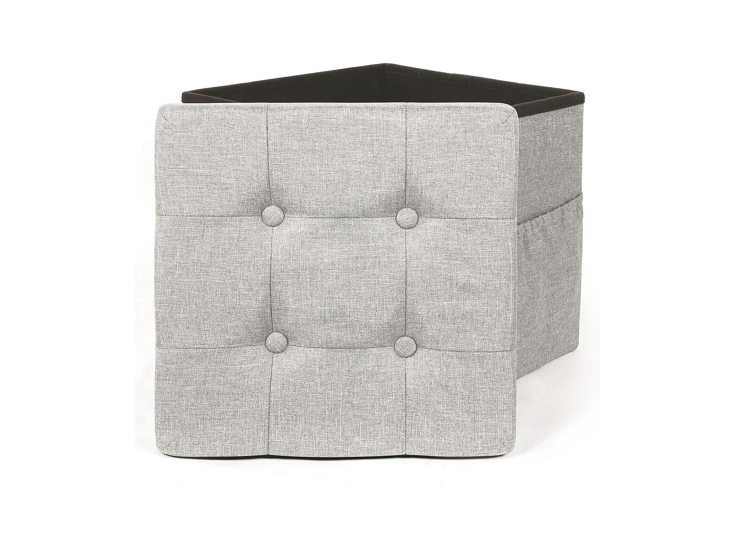 Hocker mit Aufbewahrungsbox für Zeitschriften