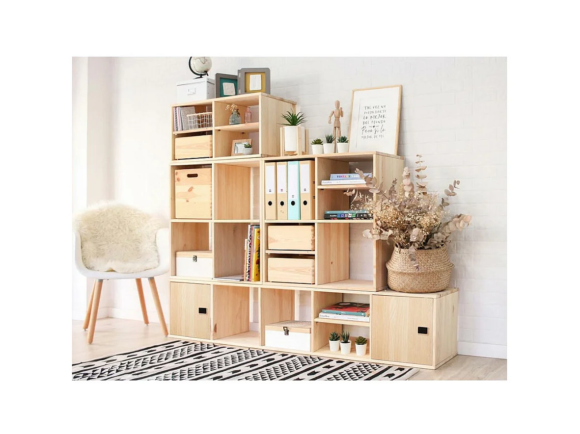 Étagère modulaire en pin massif Dinamic 4 tablettes