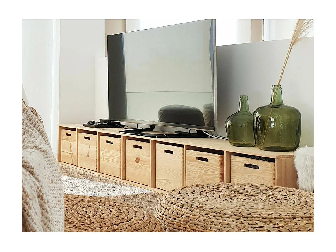 Modulares Regal aus Rohkiefernholz "Dinamic"