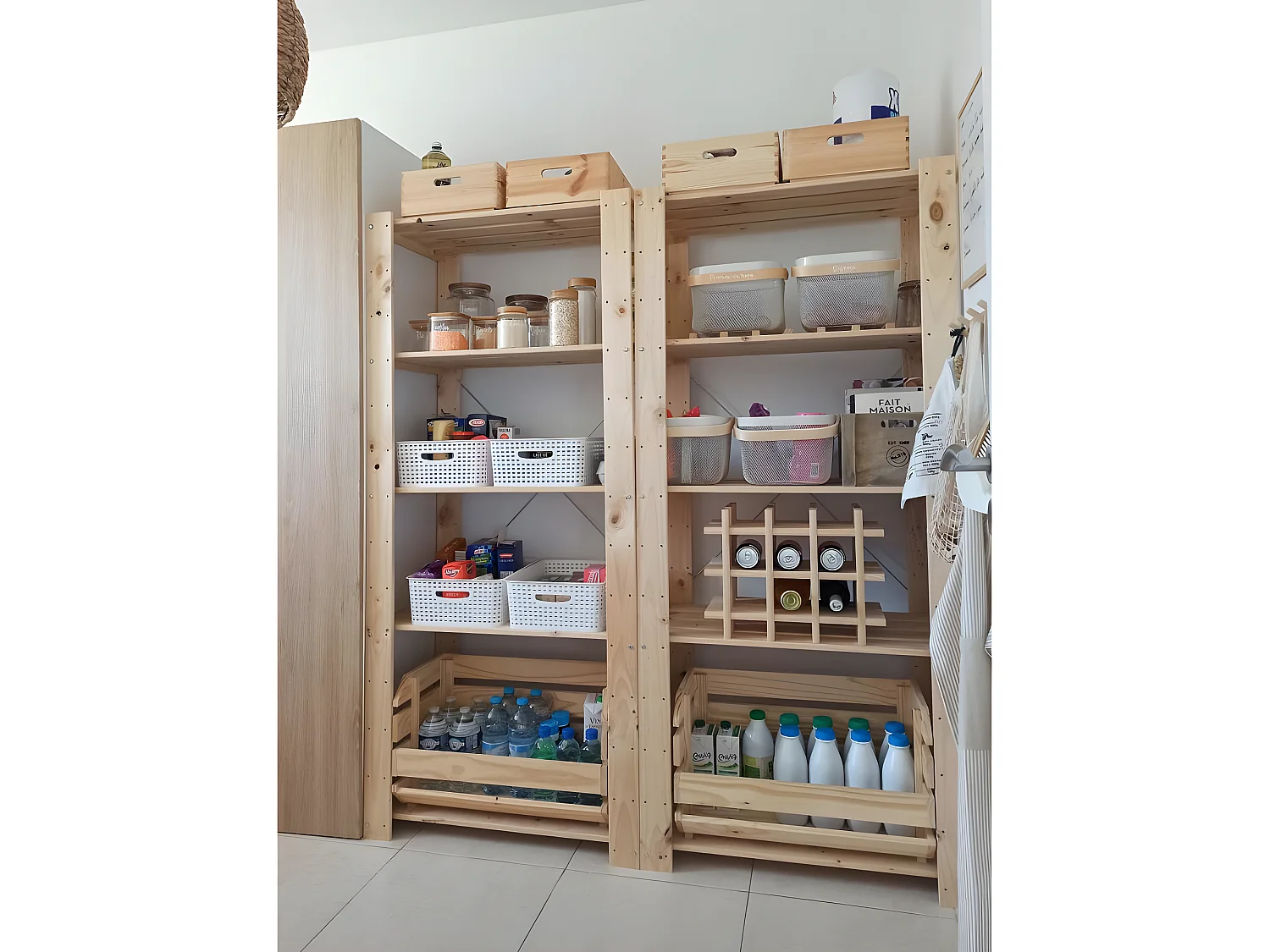 Étagère charge lourde en pin massif Evolution 5 tablettes