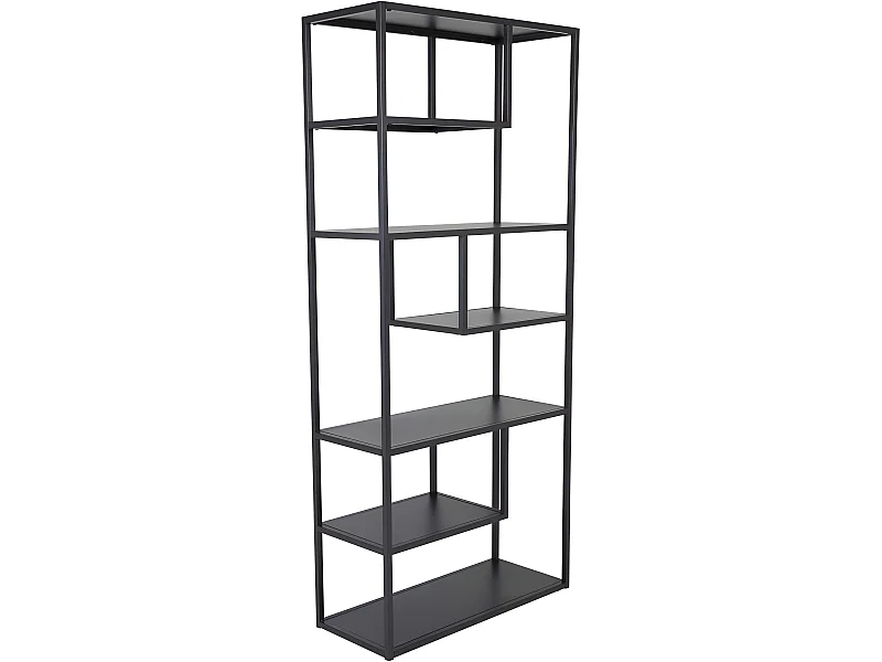 Staal Regal 6 Ablagen, schwarz.