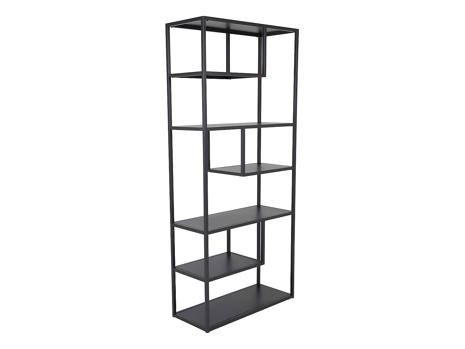 Étagère Bibliothèque 6 Niveaux "Staal" 188cm Noir