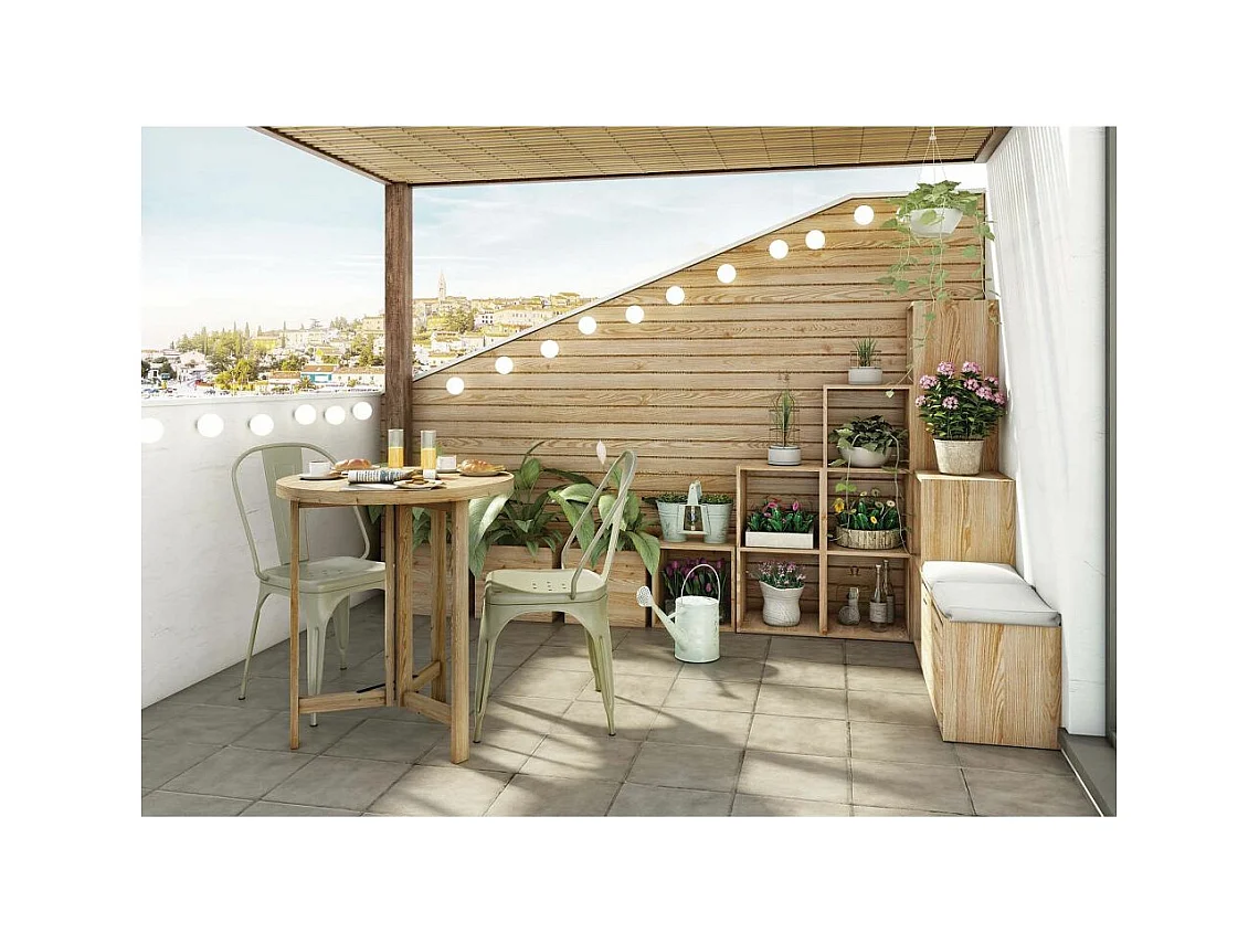 Étagère modulaire en pin massif Dinamic 2 tablettes