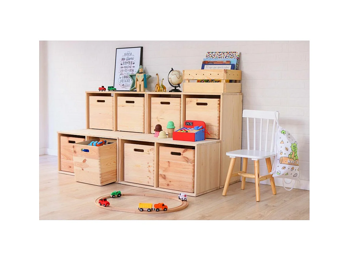 Étagère modulaire en pin massif Dinamic 2 tablettes