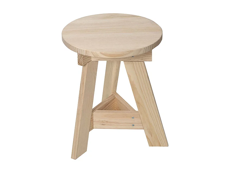 Tabouret bas en pin massif One