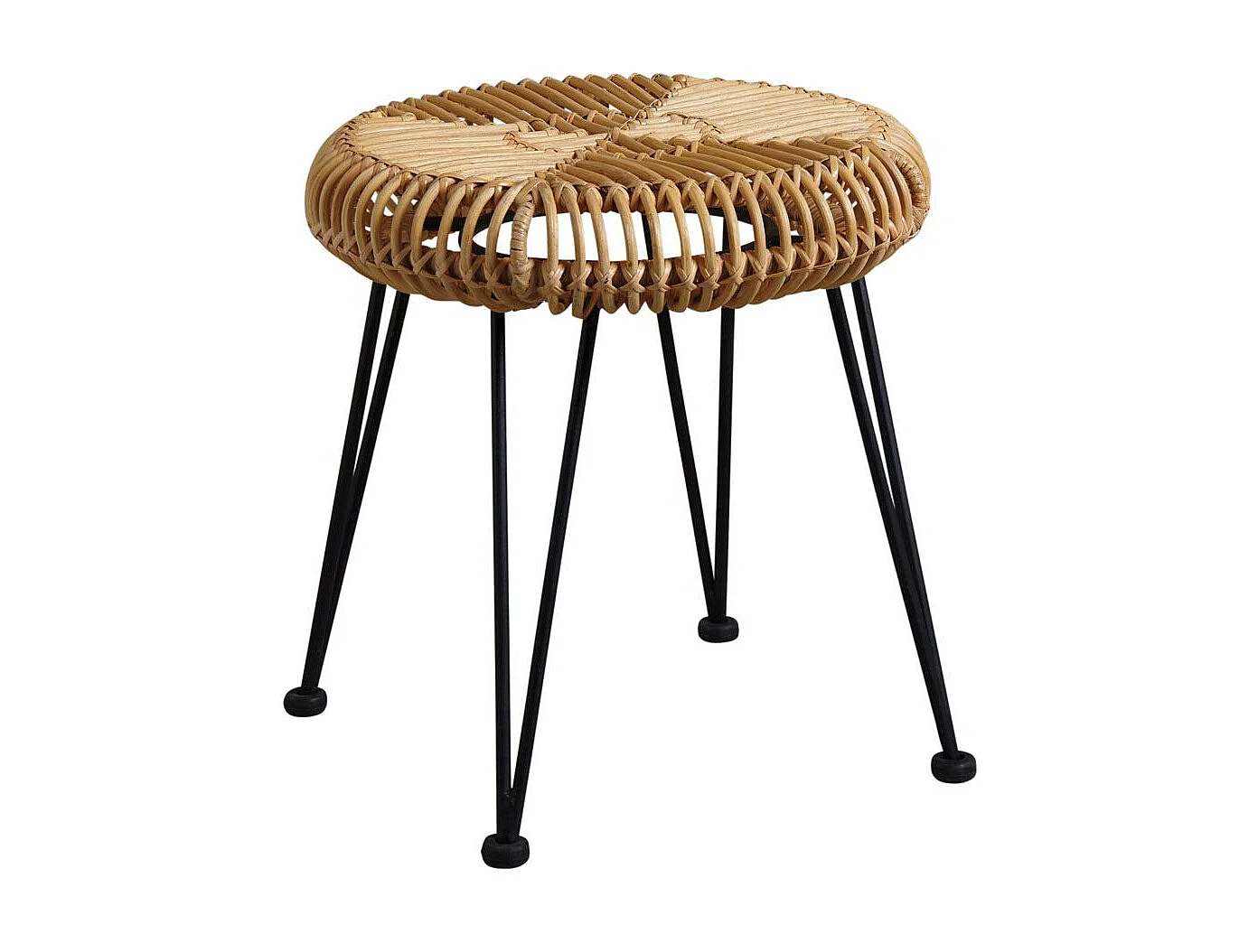 Sgabello in rattan naturale