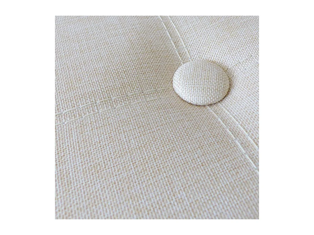 Pouf coffre pliable effet lin Jade Uni