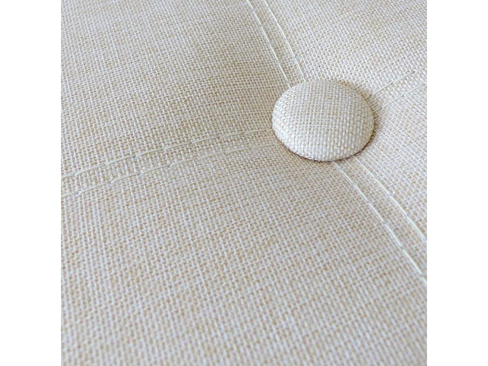 Pouf coffre pliable effet lin Jade Uni