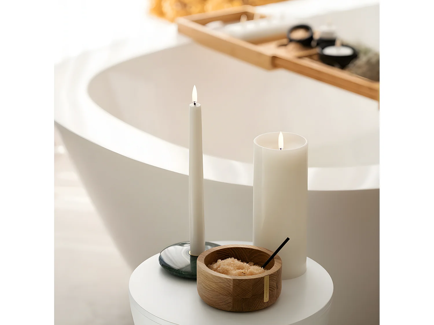 Set de 2 velas led 2.3x20cm - uyuni