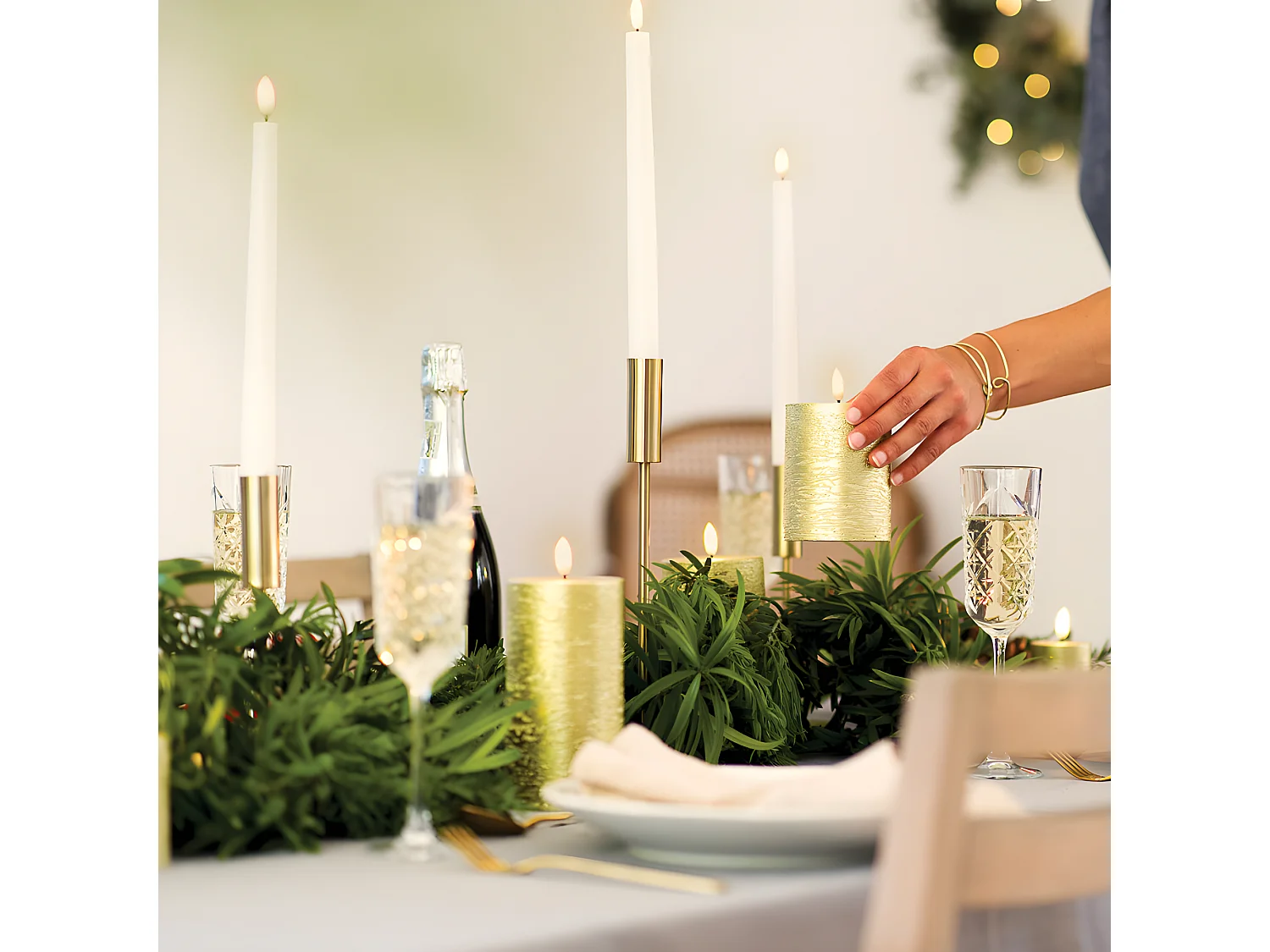 Set de 2 velas led 2.3x20cm - uyuni