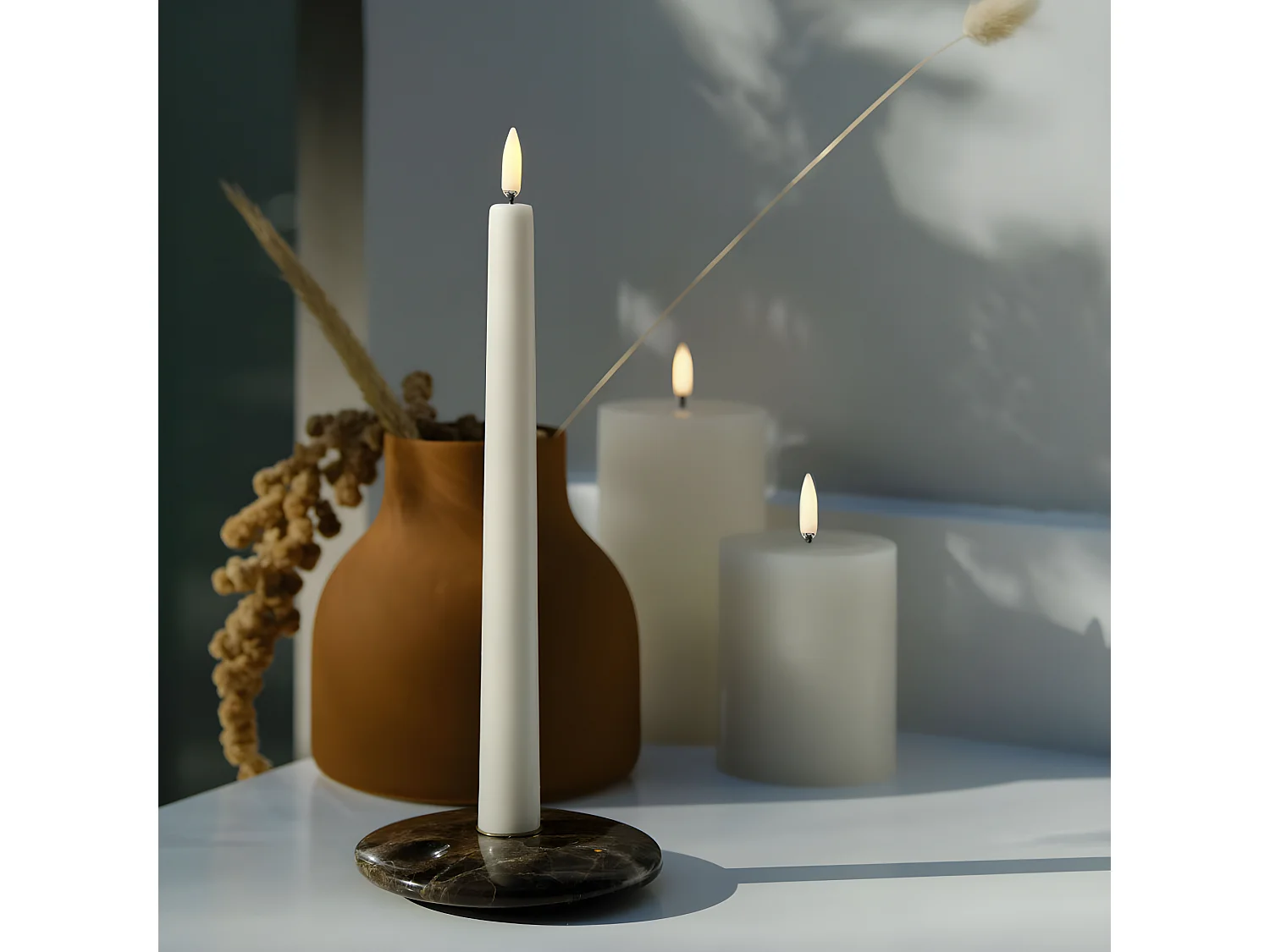 Set de 2 velas led 2.3x20cm - uyuni