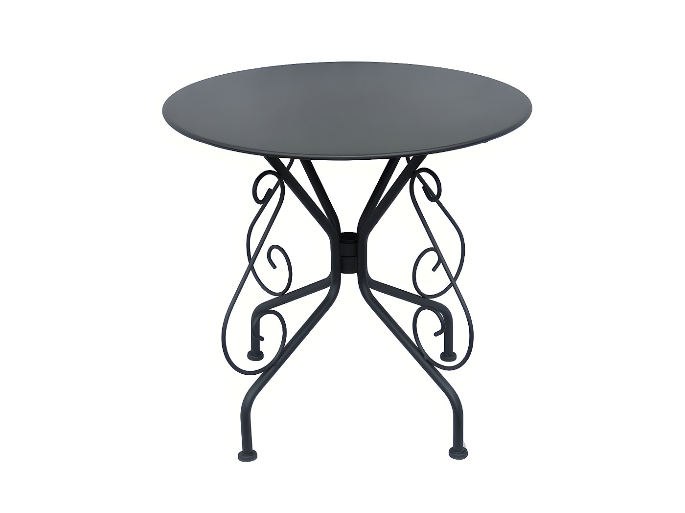 Table jardin métal façon fer anthracite GUERMANTES de MYLIA