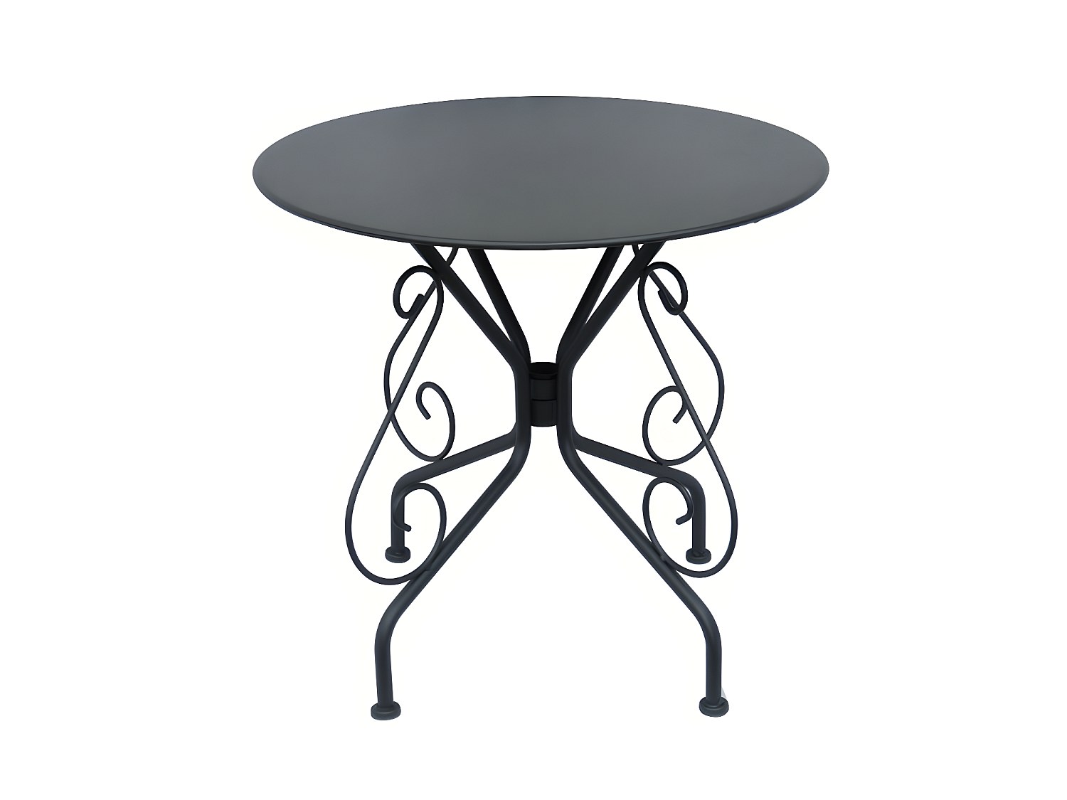 Vente-unique Gartentisch - Metall In Eisenoptik - Anthrazit - Guermantes Von Mylia