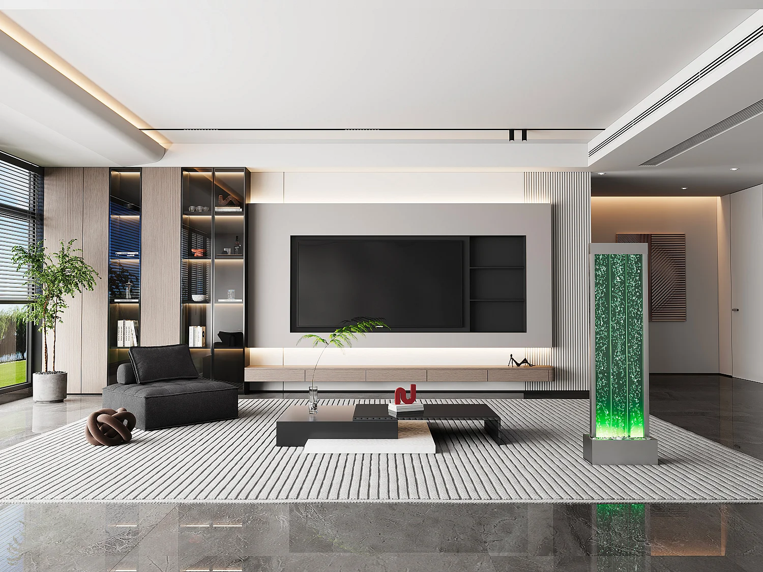 Muro di bolle d'acqua LED cambia colore H150 cm - BLENNIE