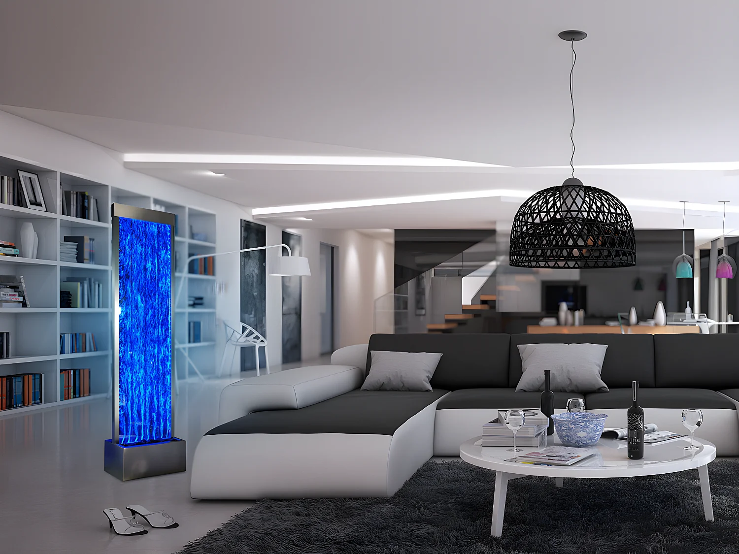 Muro di bolle d'acqua LED cambia colore H150 cm - BLENNIE